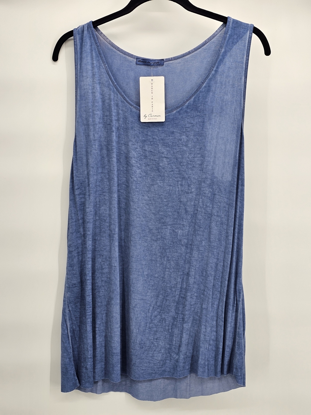 CARMEN Sleeveless Scoop Neck Tank Top - Made In ITALY M/L NWT